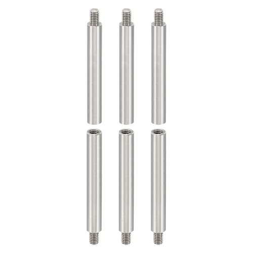 PATIKIL 6pcs M4 Standoffs, M4 45+6mm Spacer Standoffs Steel Threaded Standoffs Screws Kit 4mm ID 6mm OD Metric Male Female Thread Adapters for Circuit Board PCB RC Drones Motherboard - size: 45+6mm L