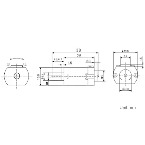 Lot of 2 Small DC 130 Motor 3V 6 V for Model,Fan,Remote Control Devices 8000RPM - size: 130 DC Motor 2PCS