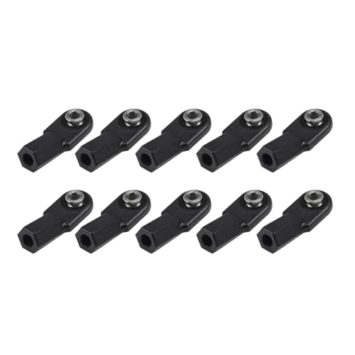 20pcs Link Rod End M4 Ball Joint Head for 1/10 RC Crawler Car for Traxxas TRX‑4 TRX6 SCX10 D90 TF2 CC01 Gen7 Gen8 Upgrades (4pcs Bent &16pcs Straight) - style: 4pcs Bent &16pcs Straight