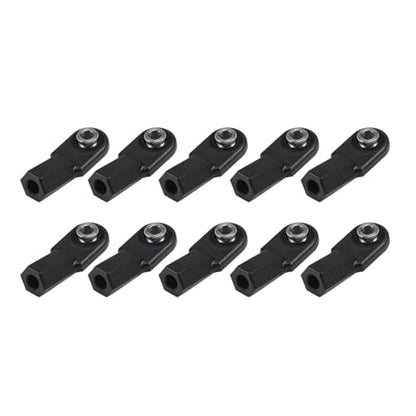 20pcs Link Rod End M4 Ball Joint Head for 1/10 RC Crawler Car for Traxxas TRX‑4 TRX6 SCX10 D90 TF2 CC01 Gen7 Gen8 Upgrades (4pcs Bent &16pcs Straight) - style: 4pcs Bent &16pcs Straight
