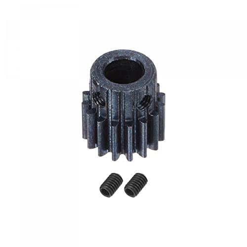 uxcell 1Mod 16T Pinion Gear 8mm Bore Hardened Steel Motor Rack Spur Gear with Step for RC Car Truck Buggy Gear Drive