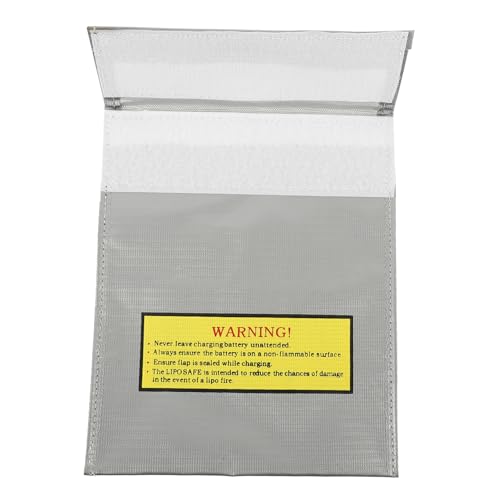 Sewroro Lipo Battery Fireproof Bag Rc Battery Safety Charge Pouch Fire-Resistant Storage Sack for Charging and Storing Lipo Packs Protects Workshop Home and Family 9.05X7.08In