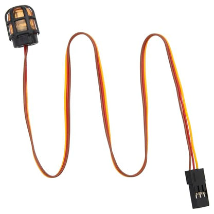 ShareGoo 2Pcs RC Car LED Light RC Beacon Light Strobing-Blasting/Flashing/Rotating Mode Compatible with Traxxas Axial 1/10 1/12 1/16 RC Crawler Car 1/14 Tamiya Tractor Truck (Orange)