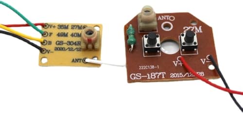 27mhz Four-Way Remote Control Board Two-Way RC Transmitter and Receiver Car Robot Model Accessories for DIY Projects(Control 2 Motors)，Remote and App Controlled Vehicles，Hobby RC Cars