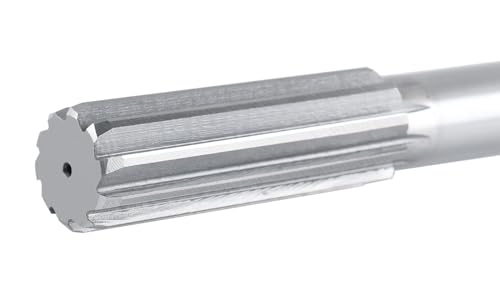 Accusize Industrial Tools Chucking Reamer, 20.0 mm, 0400-5200 | 20.0mm ANSI HSS M2 Straight Shank Straight Flute Chucking Reamers, Right Hand, 16mm Shank, 8 Flute, 9-1/2" OAL - size: 20.0 mm