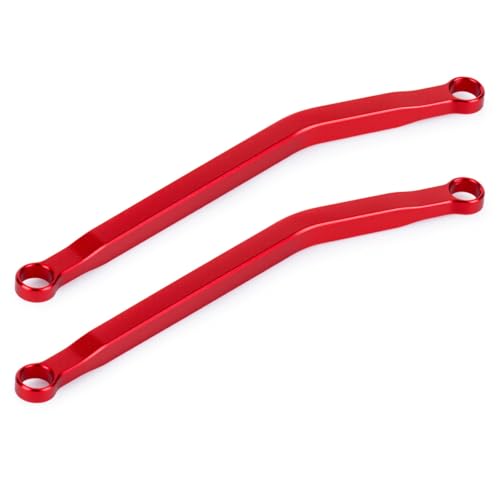Aluminum High Clearance Chassis Links for 1/30 Axial SCX30 RC Crawler Car Upgrade Parts (Red) - color: Red