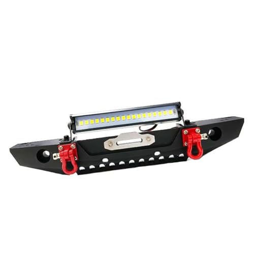 for Axial for Traxxas for Defender for Bronco for Trx4 for SCX10 90046 90047 1/10 Metal Front Bumper with Light RC Crawler Car Upgrade Parts RC Parts