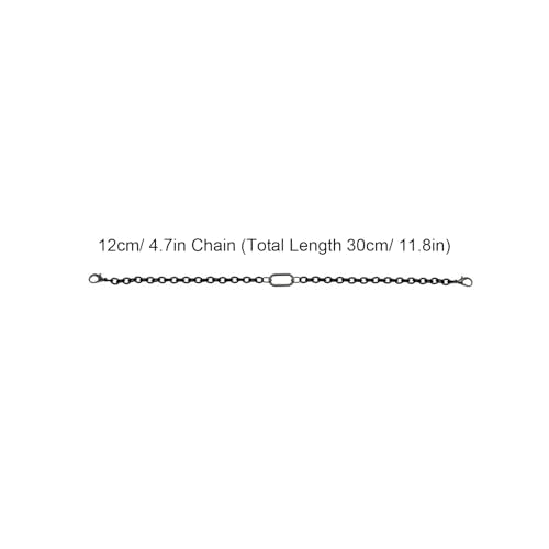Asixxsix 2pcs Metal Trailer Chain with Tow Hook and Lobster Claw Hooks for RC Crane Model 1/50 DIY Decoration Accessories, for Crawler Climbing Car Upgrade Parts (12CM) - size: 12CM