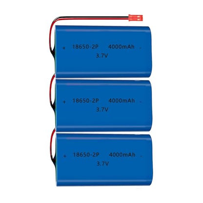 3Pack 3.7V 4000mAh Rechargeable 18650 Lithium Ion Battery Pack Li-ion Cell JST-2P Plug with USB Charger for Remote Control Cars DIY Replacement - color: No Charger Cable, size: 3Pack