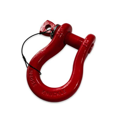 B'oh Spin Pin 3/4” Recovery Shackle | 10,000 lbs Capacity - High-Strength Carbon Steel with 7/8" Pin Recovery Gear Towing Accessories - Pin Style : Screw, Flame Red - color: Flame Red
