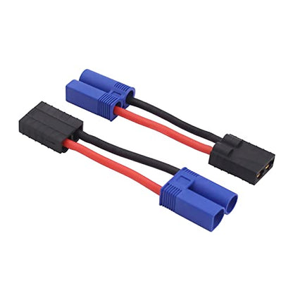 4pcs Compatible with TRX to EC5 Male Female RC Connector Adapter with 14awg 2in Wire(E44-4)