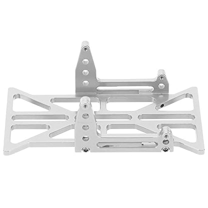 RC Car Battery Mounting Plate Aluminum Alloy Tray Compatible with Axial SCX24 90081 C10 1 24 Silver Color Easy Installation and Disassembly (Silver) - color: Silver