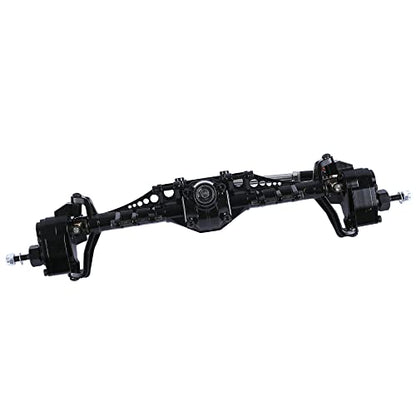 1/10 RC Car Aluminum Alloy Front Portal Axle Assemble for Capra 1.9 UTB AXI03004 RC Crawler Upgrades (Black) - color: Black