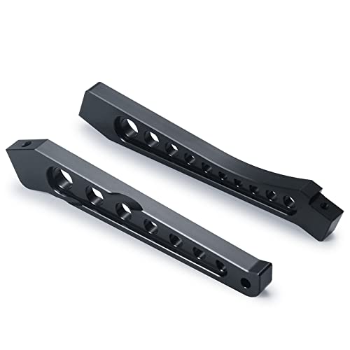2pcs Aluminum Front Rear Chassis Brace Support Rod Bracket Compatible with Arrma Typhon 1/8 RC Car Upgrade Parts (Black)