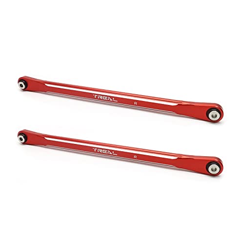 TREAL Aluminum 7075 Camber Links, Rear Suspension Links Compatible with 1/8 Sledge (Red) - color: Red