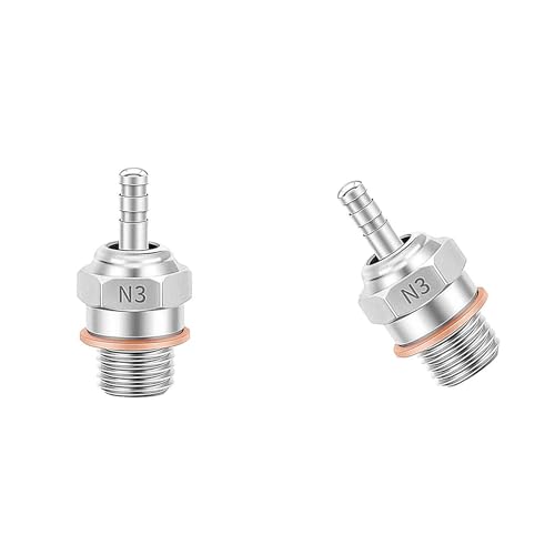 2PCS 70117H Hot Glow Plugs No.3 N3 N4#3#4 Spark Nitro Engine Parts Replace OS for Traxxas Losi HPI Redcat HSP Himoto RC Car Truck Buggy (N3) - size: N3 2PCS