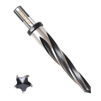 3/4" Reamer Drill Bit for Metal, M2 HSS Taper Reamer for Steel, Alloy, Wood, Plastic to Align, Enlarge Holes – 5-Spiral Flutes, 1/2" Non-Slip Shank, 19mm Car Reamer, Bridge Construction Reamer. - size: 3/4"