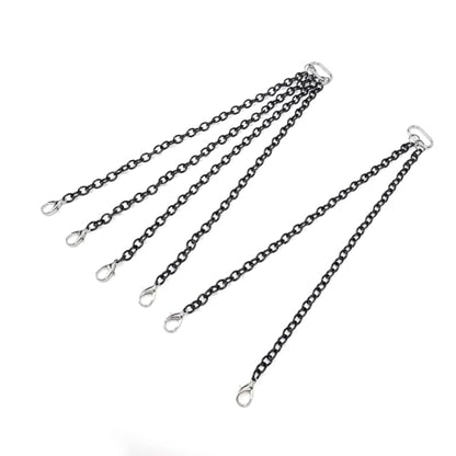 Asixxsix 2pcs Metal Trailer Chain with Tow Hook and Lobster Claw Hooks for RC Crane Model 1/50 DIY Decoration Accessories, for Crawler Climbing Car Upgrade Parts (18CM) - size: 18CM