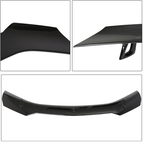 for 2016 2017 2018 2019 2020 2021 2022 2023 2024 Chevy Camaro SS RS LT ZL All Models Rear Trunk Spoiler Wing, ZL1 1LE Style Lip Spoiler Wing Without Rear View Camera (Glossy Black) - size: For Chevy Camaro ZL1 (2016-2024)