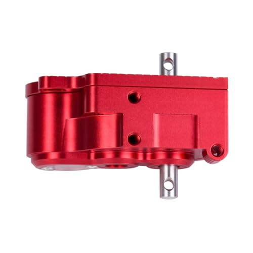 SCX10 TRX4 Gearbox,LCG Crawler R2 Metal Transmission Low Center of Gravity Gearbox for 1/10 RC Car SCX10 TRX4 RC4WD Capra Axle DIY Chassis(Red) - color: Red
