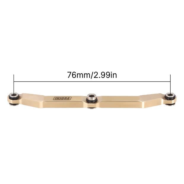 INJORA Brass Steering Link for 1/18 RC Crawler TRX4M Upgrade, 12g - color: Brass