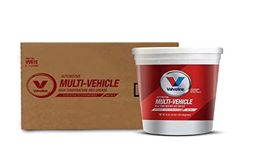 Valvoline Multi-Vehicle High Temperature Red Grease 4 LB Tub, Case of 6 - size: 4 LB Tub, Case of 6