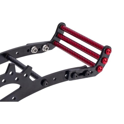 LCG Bumper Carbon Fiber Front Bumper Optimum Approach Angle for 1/10 RC Crawler SCX10 TRX4 Dodge Power Wagon Cab Cliffhanger (Black) - color: Black