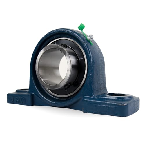 UCP208-24 Pillow Block Bearing (2 Pack), 1-1/2 inch Bore, 2 Bolt Flange Mounted, Solid Cast Iron Base, Self-Alignment - size: UCP208-24