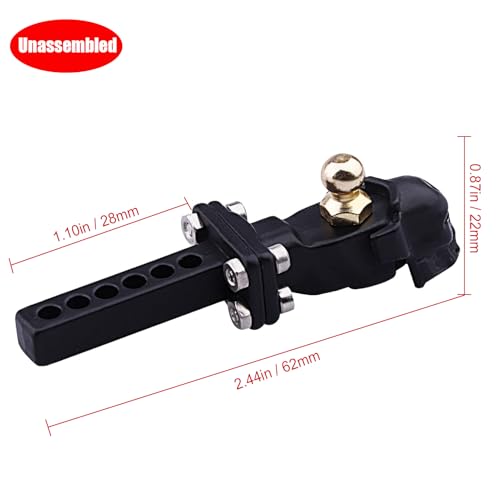 Hobbypark Metal Scale Trailer Hitch Drop Hitch Receiver Tow Hook Shackles for Traxxas TRX4 Axial SCX10 90046 90047 1/10 RC Crawler Cars