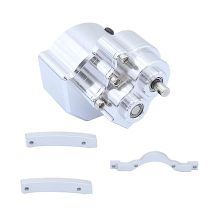 Prefixal Motor Gearbox Transmission Transfer Case for 1/10 Axial SCX10 & SCX10 II 90046 RC Crawler Car(Gearbox Silver) - color: Gearbox Silver