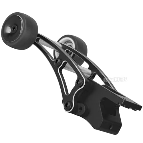 Aluminum Adjustable Wheelie Bar Set Upgrades Part for 1/14 MJX 14209 14210 H14BM High Speed RC Car,RC Adjustable Front Stand Up Wheel Hops Up,Black - color: Black - (Wheelie Bar)