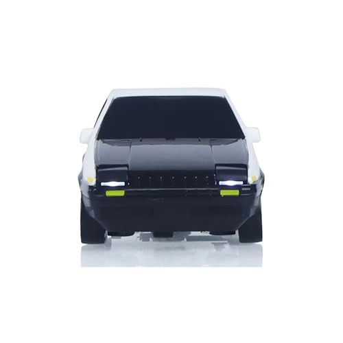 TOUCAN RC HOBBY 1/43 Rc Drift Car AE86 15km/h High Speed 2.4G Radio Controlled Racing Vichle Fully Proportional 4WD RTR Mini Model Dual Hazard Lights Radio Battery 14+ - color: White
