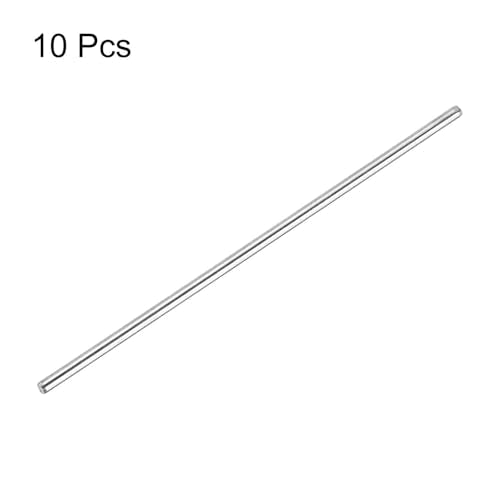 MECCANIXITY 10pcs 2.5mmx100mm Toys Shaft Round Rod Axles Drive Shaft for DIY RC Car Truck Boat Helicopter Model Part, Silver - size: 2.5mmx100mm