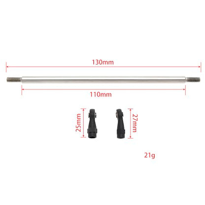 MEUS RACING 1/10 Links Steel Chassis Links Kit for Traxxas TRX4 Axial SCX10 Tamiya CCO1 Redcat Gen8 1/10 RC Crawler (130mm) - size: 130mm