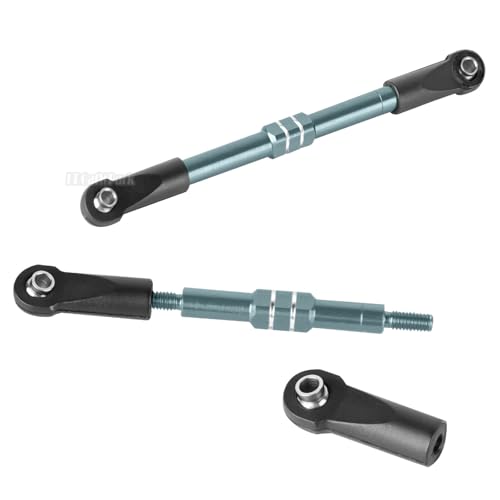 Adjustable Front Rear Toe Links Push Rods Upgrades Part for 1/16 Mini E-Revo Summit Truck,RC Aluminum Turnbuckles Camber Links,Steering Tie Rod,Suspension Pushrod Linkage Set,Titanium - color: Titanium -(Aluminum Links)