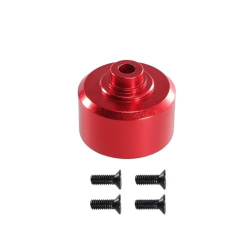 RC Cars Parts For MJX 1/10 Metal Differential Case 10208 For Mini Monster RC Truck Upgrade Or Repair Replacement Parts(Red) - color: Red