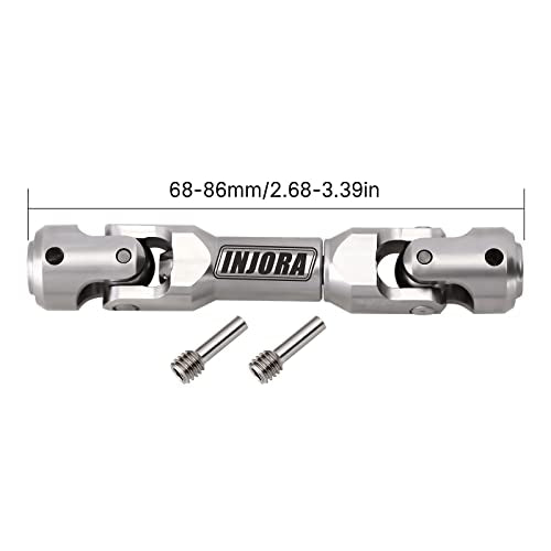 INJORA Stainless Steel Heavy-Duty Drive shafts for 1/10 RC (68-86mm) - size: 68-86mm