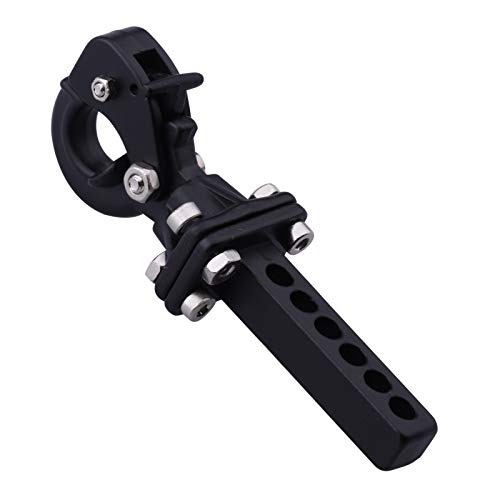 Hobbypark Metal Scale Trailer Hitch Tow Hook Drop Hitch Receiver for 1/10 RC Crawler Traxxas TRX4 Axial SCX10 Rear Bumper Parts (Black)