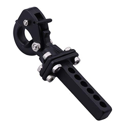 Hobbypark Metal Scale Trailer Hitch Tow Hook Drop Hitch Receiver for 1/10 RC Crawler Traxxas TRX4 Axial SCX10 Rear Bumper Parts (Black)