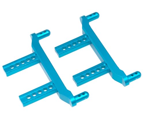 Body Post Compatible with SCY 16101 16102 16103 1/16 Parts RC Car F/R Body Pillars Front Rear Aluminum Alloy Upgrade Replace(Blue) - color: Blue
