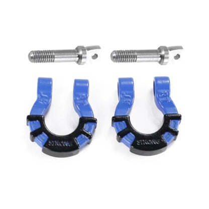 4 Pcs Metal Tow Shackle RC Trailer Buckle, Compatible with Axial SCX10 Tamiya CC01 RC4WD D90 D110 TF2 TRX-4, 1/10 Scale Crawler Car Accessories with Screws (Black) - color: Black