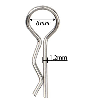 8Pack ShareGoo Metal Clip R Pin Rod with Steel Anti-Lost Rope RC Body Shell Clip Wire Compatible with 1/8 1/10 Traxxas HSP Arrma Axial Redcat RC Car Truck Crawler (Red) - color: Red