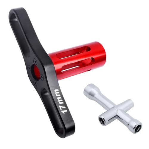 17mm Hex Wheel Nut Wrench & Small Cross Hex Wrench Tool Set for 1/8 1/10 RC Crawler Truck On-road Buggy Motor