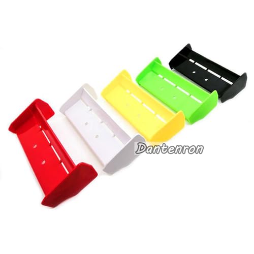 1/10 RC Car Force Rear Spoiler High Down Force Body Wing Tail Compatible with 1:10 Scale RC Off Road Short Course Truck Buggy Racing Car (White) - color: White