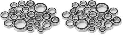 INJORA Steel Sealed Bearing Kit for TRX4M 1/18 RC Crawler, 22PCS (Black) (Pack of 2) - size: 8x12x3.5mm (Pack of 2)