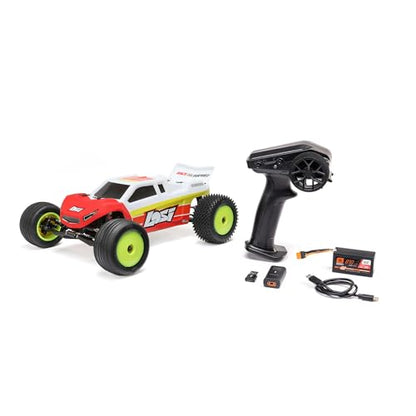 Losi 1/18 Mini-T 2.0 2S 2 Wheel Drive RTR Brushless Stadium Truck Battery & Charger Included Red LOS-1056T1 - color: Red