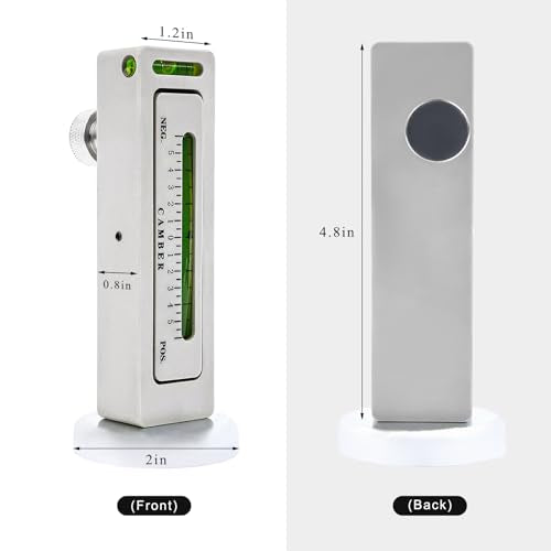 Adjustable Magnetic Gauge Tool, Wheel Camber Caster Pillar Alignment Tool, Universal Camber Strut Wheel Alignment Gauge for SUV Truck RV Tire Repair, Car Accessories (White) - color: White