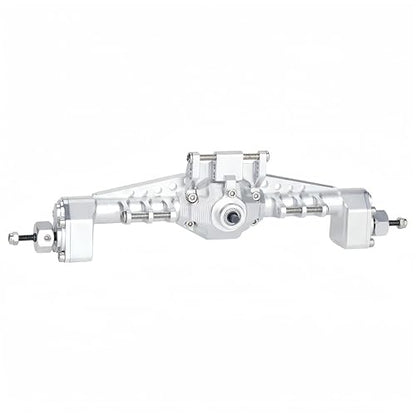 UTB18 CNC Aluminum Portal Axle Set — Complete Front & Rear Upgrade for Axial UTB18 Capra 1/18 RC Crawler, Total Weight 335g (Silvery) - color: Silvery