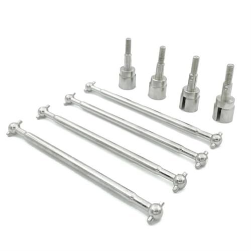 RC Car Accessories for HSP 1/10 94111 Metal Drive Shaft 89.5mm Dogbones 08029 Stub Wheel Axle 02033 RC Car Upgrade Parts Replacement RC Car Accessories(Silver) - color: Silver