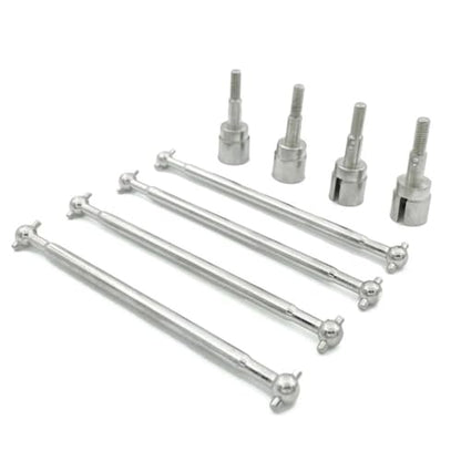 RC Car Parts for HSP 1/10 94111 Metal Drive Shaft 89.5mm Dogbones 08029 Stub Wheel Axle 02033 RC Car Upgrade Parts Replacement RC Car Accessories(Silver)